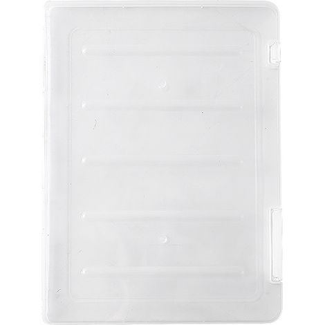 Boîte de rangement transparente double fermoir étanche anti-poussière pour documents importants et archives (1/4)