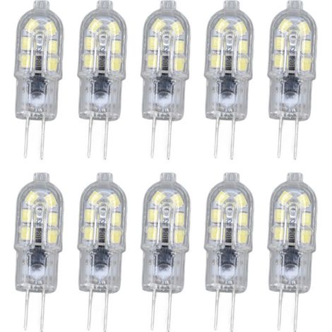 Lot de 10 ampoules LED G4 2835 transparentes à brancher, 220 V CA, pour camping-car, placard, éclairage extérieur, blanc chaud 2700 K.-AquaForge (1/4)