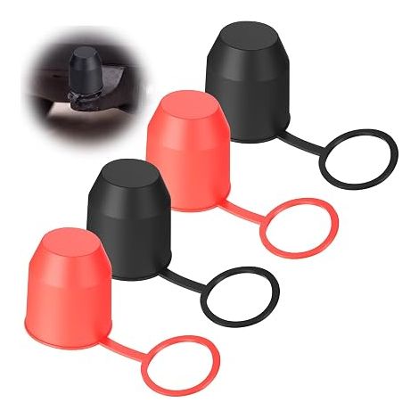 Car Tow Ball Covers, Black, Red
