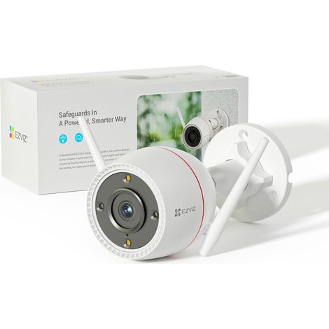Caméra Surveillance WiFi Extérieure avec Vision Nocturne en Couleur, Alarme Sirène et Flash, étanche IP67, Détection de Personne, Audio Bidirectionnel, H.265 (1/5)