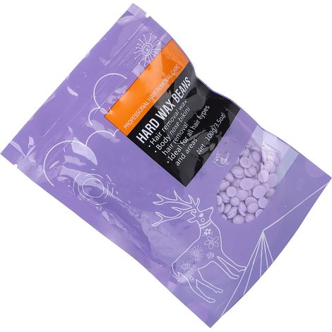 Perles de cire dure à l'éclat nacré pour l'épilation du visage, du maillot, des jambes et des aisselles, 99 g (3,5 oz), couleur taro violet (1/5)