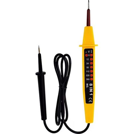 8-in-1-Stromkreisprüfer, Multifunktions-Spannungsprüfer, Durchgangsprüfstift, 6 V–380 V (1/5)