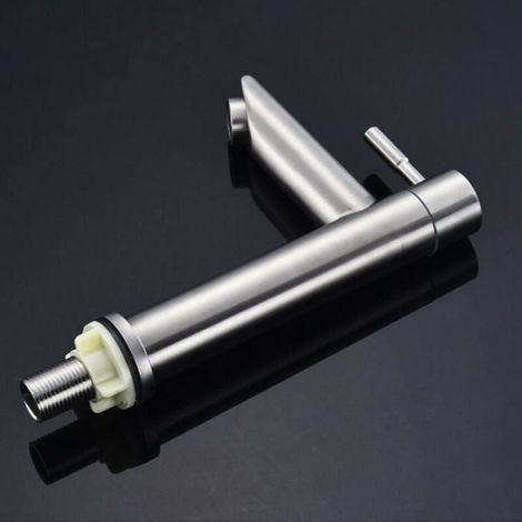 Robinet de Lavabo Eau Froide Uniquement Mitigeur Salle de Bains en Durable Robinet Lave-Mains Arateur Dmontable argent (1/4)