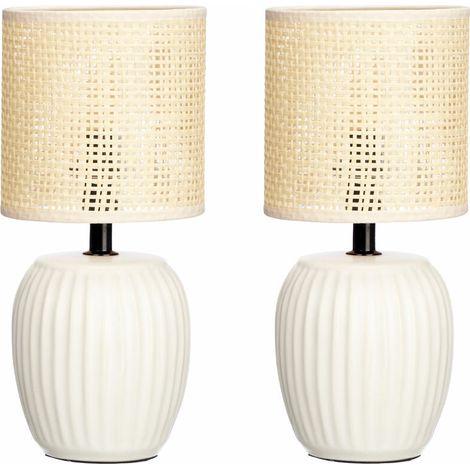 Set di due lampade con paralumi beige (1/4)