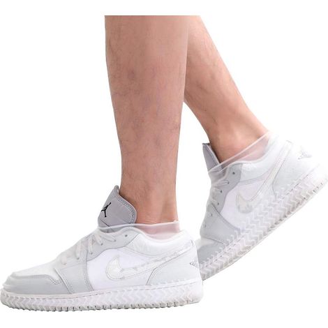 Surchaussures imperméables en silicone, réutilisables et antidérapantes, pour chaussures de pluie unisexes, avec semelle antidérapante pour l'extérieur par temps de pluie et de neige. (1/5)