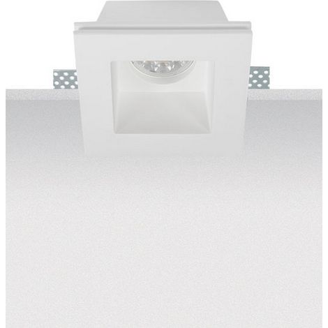 Coupelle Fixe Blanche Pure Trimless Carrée Pour Ampoule LED GU10 ZAMBELIS S025 (1/2)