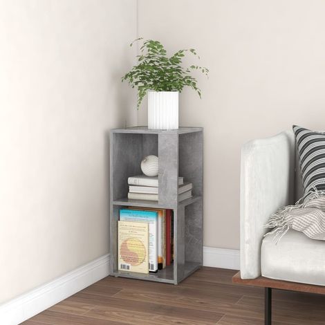 Armoire d'angle-Meuble de rangement Gris béton 33x33x67 cm Bois d'ingénierie 926475 (1/5)