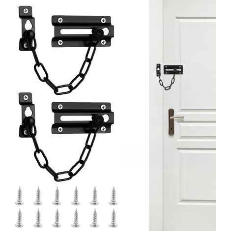 Lot de 2 Crochets de Porte de Grange, Crochet et Loquet à œillet, Verrou de grange coulissante, Crochet Cabine en Acier Inoxydable, Verrou de Porte Interieure Avec Vis de Montage (1/5)