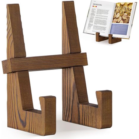 Support de Livre de Cuisine en Bois, Porte Livres de Cuisine (1/5)