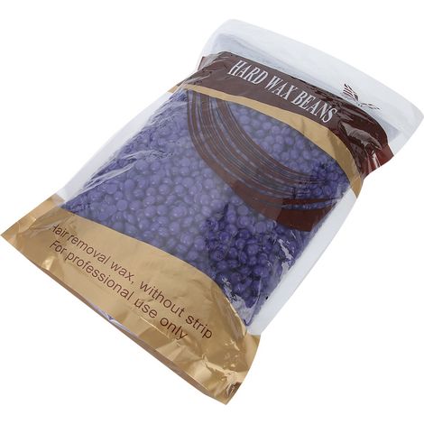Cire dépilatoire dure en grains, 1000 g/sachet, pour l'épilation des bras, du corps et du maillot. Parfum lavande. (1/5)
