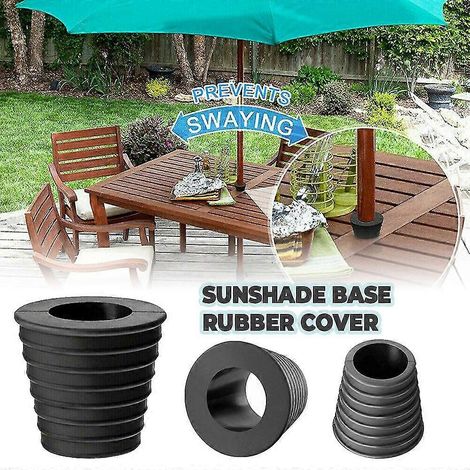 Bouchon en caoutchouc pour pied de parasol, support de parasol, anneau de fixation pour trou de table de patio (1/3)