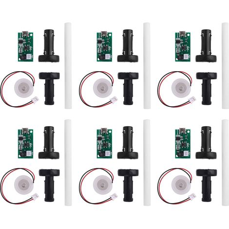 6Pcs Module Humidificateur USB, Disque Plaque d'Humidificateur Ultrasonique Carte Commande d'Atomisation 5V avec Circuit Pulvérisation Pièce Rechange D'humidificateur DIY Maison (1/5)