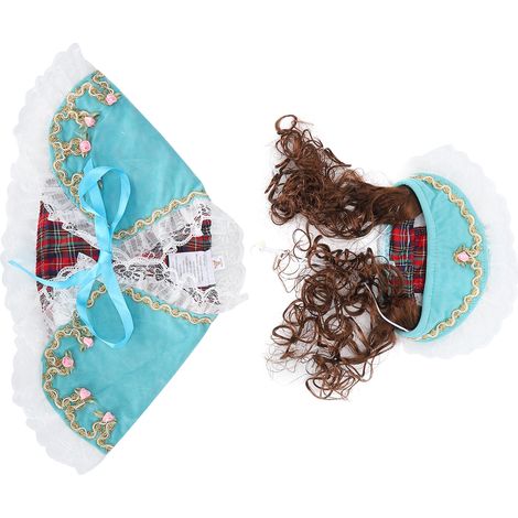 Mini cape magnifique pour petits animaux de compagnie, costume pour chiens et chats, cape de princesse mignonne PF17 bleue M (1/5)