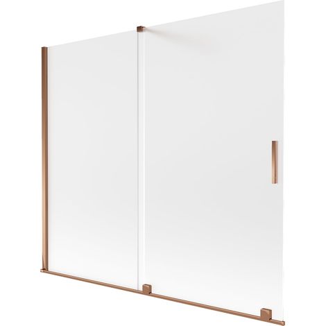 Mexen Velar mampara de ducha de 2 hojas correderas 180 x 150 cm, escarchado, oro rosa - 896-180-000-31-60 (1/2)