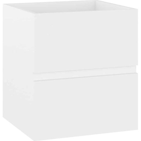Maison Exclusive - Armario para lavabo madera contrachapada blanc (1/5)