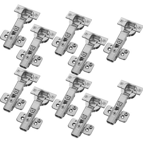 Blum Topfband Schrankscharnier 110° 71B3580 Eckanschlag SoftClose 3D-Verstellung, inkl. Montageplatte 173H7100 - 10er Set
