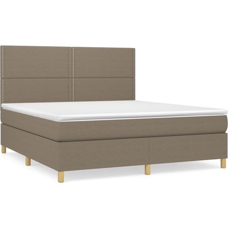 Maison Exclusive - Boxspringbett mit Matratze Taupe 180x200 cm St (1/5)