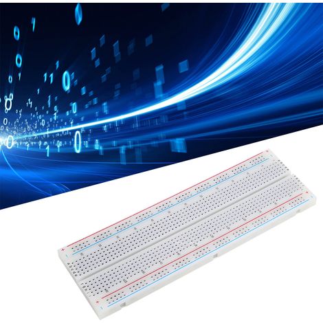 830-Punkt-Prototyping-Platine, 10 Stück, lötfrei, ABS, 5,6 x 16,5 x 0,85 cm, für elektronische Tests und Experimente (1/5)