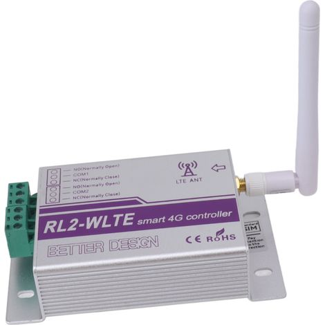 Ouvre-portail GSM 2 canaux avec application 4G, télécommande, éclairage et relais 100-240 V pour portes de garage et automatisation industrielle. (1/5)