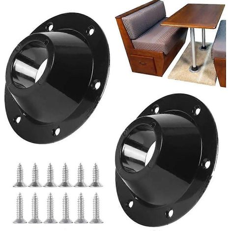 Pied de table antirouille, support pour table et sol, avec 6 trous de fixation (1/4)