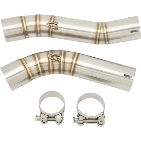 GARRYFIZH 2 Pièces Tuyau d'Échappement Moto Millieu Liaison Acier Inoxydable - Remplacement pour YZF‑R1 2007‑2008 - Durabilité