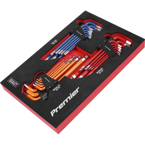 Sealey AK7179 - Master Hex Key Set 27pc In Foam Tray
