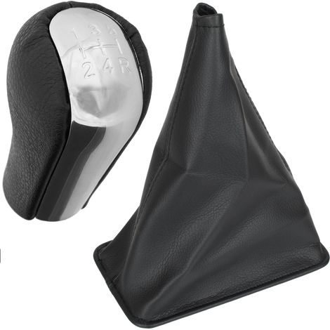 Set di 2 pezzi per pomello del cambio + cuffia del cambio + cornice per Toyota Corolla E12 01-07 a 5 marce. (1/5)