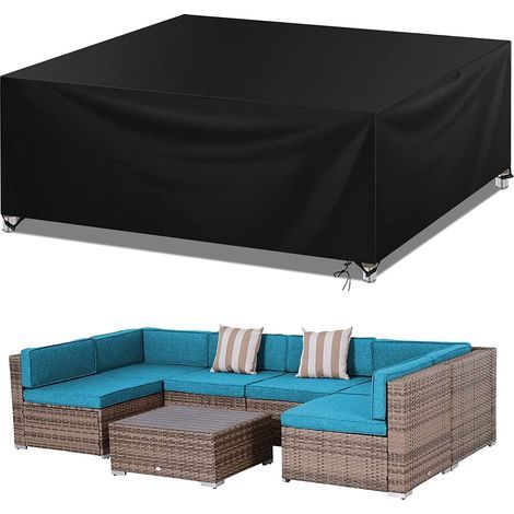 Housse Meubles Jardin Carrée – Oxford 420D – Imperméable, Anti-UV – 200x200x85 cm (1/5)