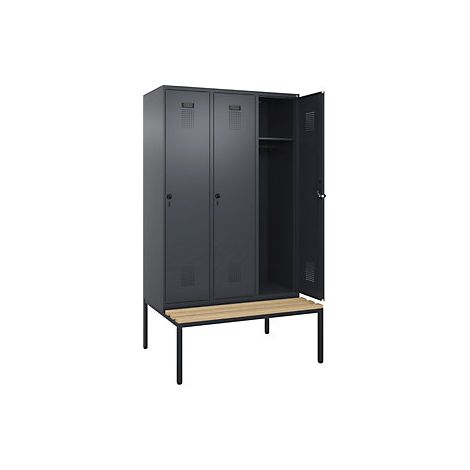 kaiserkraft  Armadietto con panca Evolo PLUS  3 scomparti 
