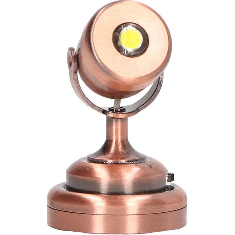Lampe Laser LED Miniature pour Maison de Poupée 1:12 avec Interrupteur et Base en Bronze (1/5)