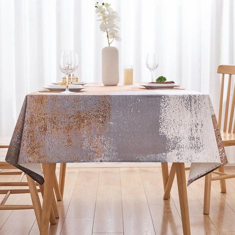 Nappe lavable 100x140 cm avec design artistique moderne, rectangulaire