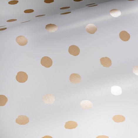 Papier peint auto-adhésif - Points Jaunes - 5.75 m x 45 cm (1/3)