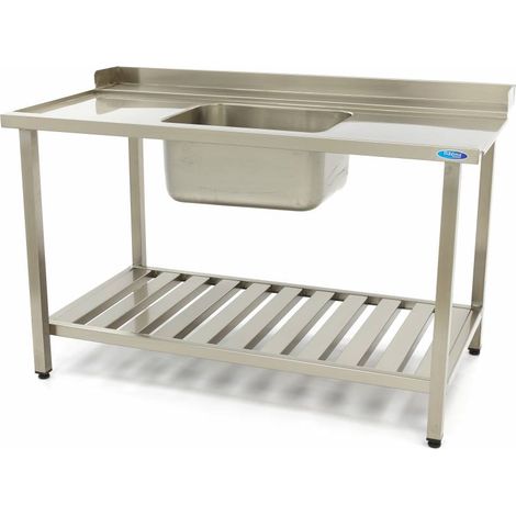 Table de lave-vaisselle - 120 x 75cm - Gauche - avec évier et crédence - Maxima