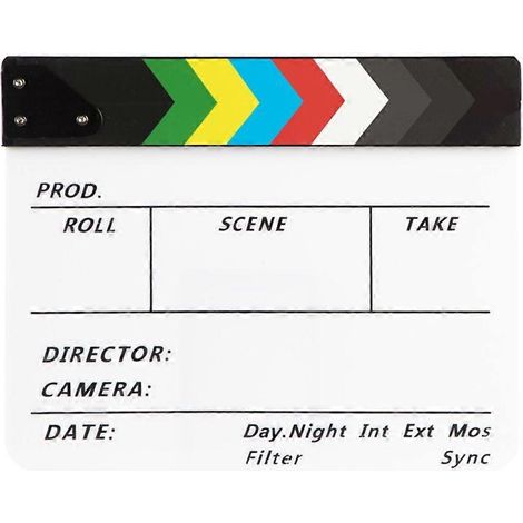 Robuste Filmproduktionsklappen aus Acryl für die Organisation am Set