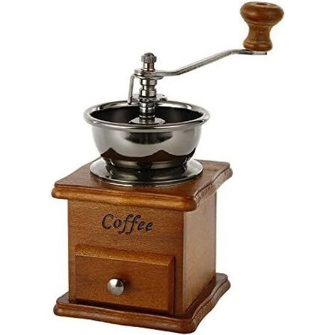 Moulin à café manuel en céramique, meules coniques, portable, à manivelle, pour expresso, café à la française et café filtre, pour une utilisation à la maison et en voyage.-AquaForge (1/5)