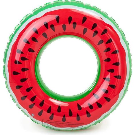 Bouée gonflable en forme de pastèque, 90 cm, pour piscine et plage, un accessoire flottant conçu pour les activités nautiques récréatives.-AquaForge