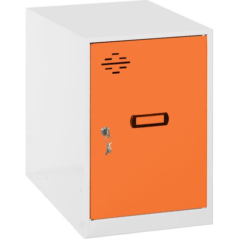 Simonrack Mini Scaffali in metallo bianco con porta arancione