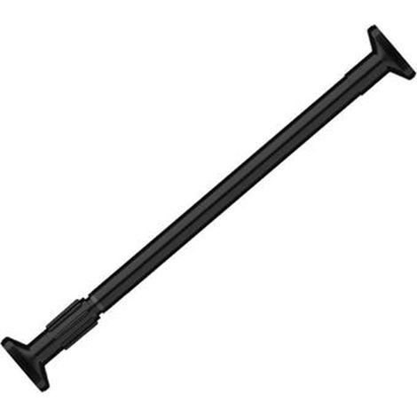 Barre de Douche Télescopique 50-80 cm - Tringle à Rideau sans Perçage - Acier Inoxydable Extensible avec Embouts Antidérapants - pour Salle de Bain, Armoire et Fenêtre - Noir (1/5)