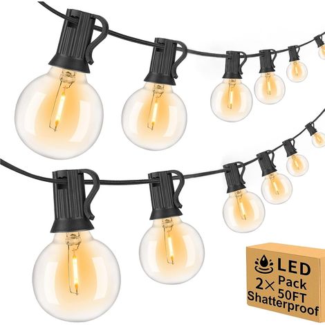 30M 50 ampoules - Alimentation secteur EU - Certifiée CE - Connectable - Incassable