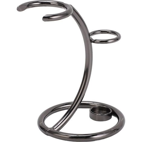 Support en métal pour blaireau de barbe, idéal pour le rasage et le nettoyage de la barbe chez le barbier. (1/5)