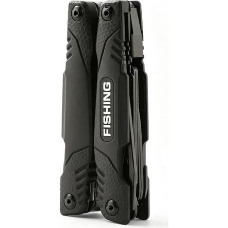 Pince de pêche multifonction en acier inoxydable noire, outil de pêche portable pour extérieur (1/5)