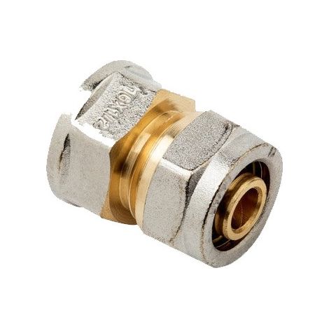 Attacco 3/4'' femmina per tubo multistrato a compressione da 16 mm, senza necessità di crimpatrice, grigio