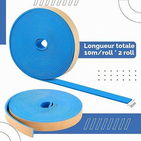 Seal Strip for Peripheral Insulation for Partition Floor Heating (3 cm x 20 m, Blue) (1/4)