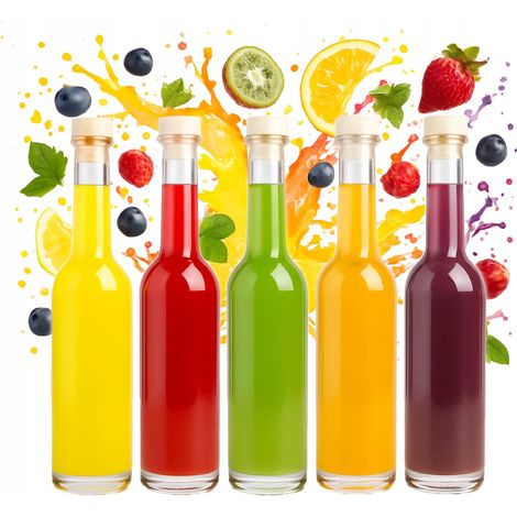 5 bottiglie FENICE da 350 ml per liquori, olio, succo, vino, liquori, regalo