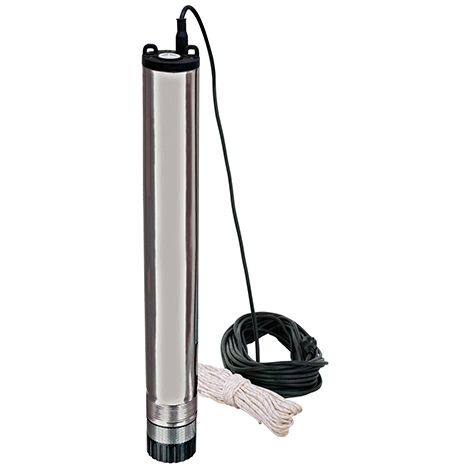 Spido – Pompe immergée automatique 1100 W – Débit 6 m³/h – Pression 5,7 bars – 8 turbines – Profondeur jusqu’à 17 m – Acier inoxydable – Clapet anti-retour