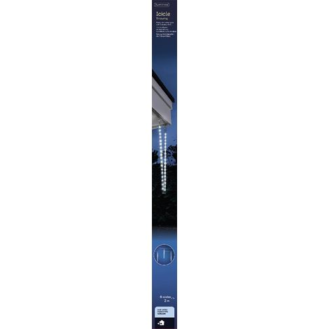 Weihnachtsbeleuchtung Eiszapfen 216 Led 2 Meter kaltweiß (1/4)