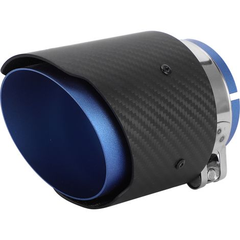 Embout d'échappement mat en fibre de carbone, 80 mm d'entrée, 101 mm de sortie, col droit, pour Mazda CX5 CX4 (bleu) (1/5)