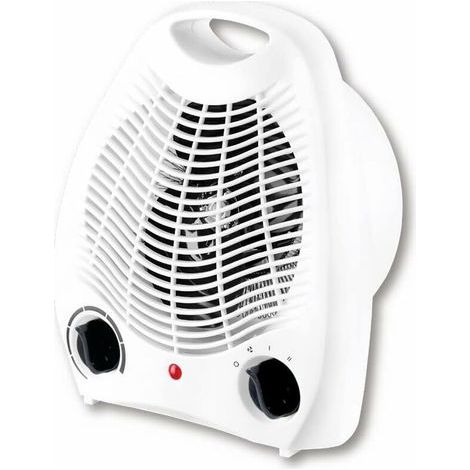 Electric Fan Heater, Electric Heater, 1000W / 2000W, Hot Air Convector Heater with 2 Power Settings, Intuitive Button, Quiet, Portable (1/4)