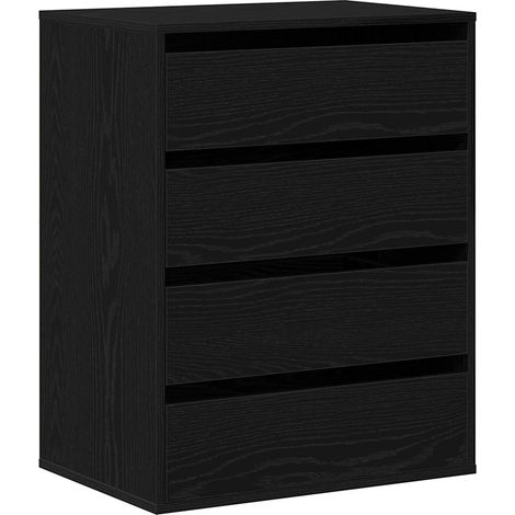 Cajonera moderna para almacenamiento organizado 60 x 41 x 76 cm madera de ingeniería negra 020052158 (1/5)