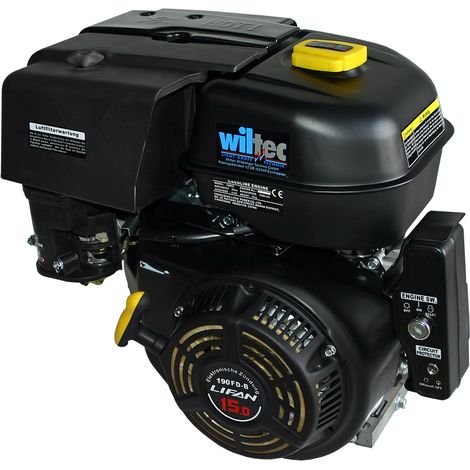 LIFAN 190 E-Start Benzinmotor mit 15 PS Einzylinder für Kleinmaschinen & Karts, luftgekühlter 4-Takt Motor mit 25,4 mm Kurbelwelle, OHV-Ventilsteuerung & 420 cc Hubraum